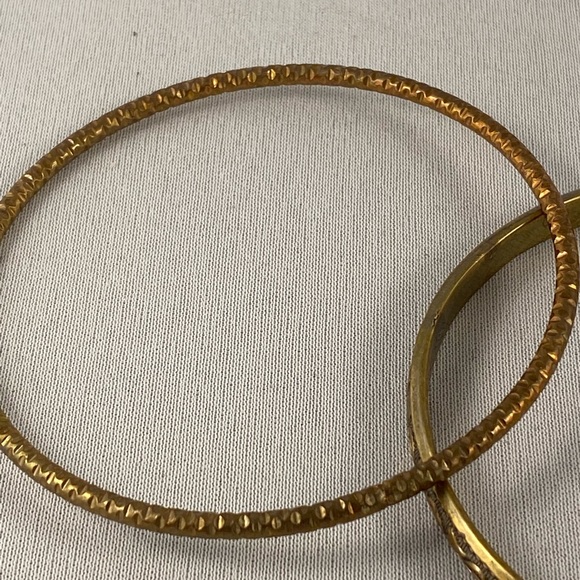 Vintage set of three bracelets in cloisonné and brass - Picture 3 of 4